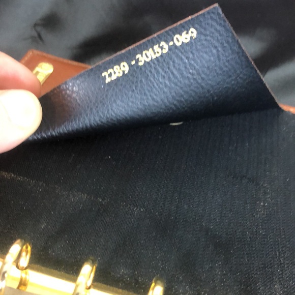 FENDI PEQUIN PECAN Striped Agenda Binder Passport Holder Credit Card Wallet MINT - Picture 6 of 12